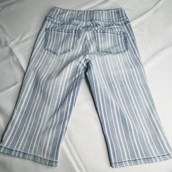 DG2 Diane Gilman SP FLEX stretch Sailor Pedal Pusher Capri Stripe Pants NICE 762 - Picture 6 of 12